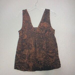Tank medium brown silk